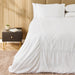 Whisper Soft Lattice 400 Thread Count 100% Cotton Embroidered Duvet Cover Set White-Duvet Cover Sets