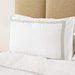 Whisper Soft Loomline 400 Thread Count 100% Cotton Embroidered Duvet Cover Set Grey on White-Duvet Cover Sets