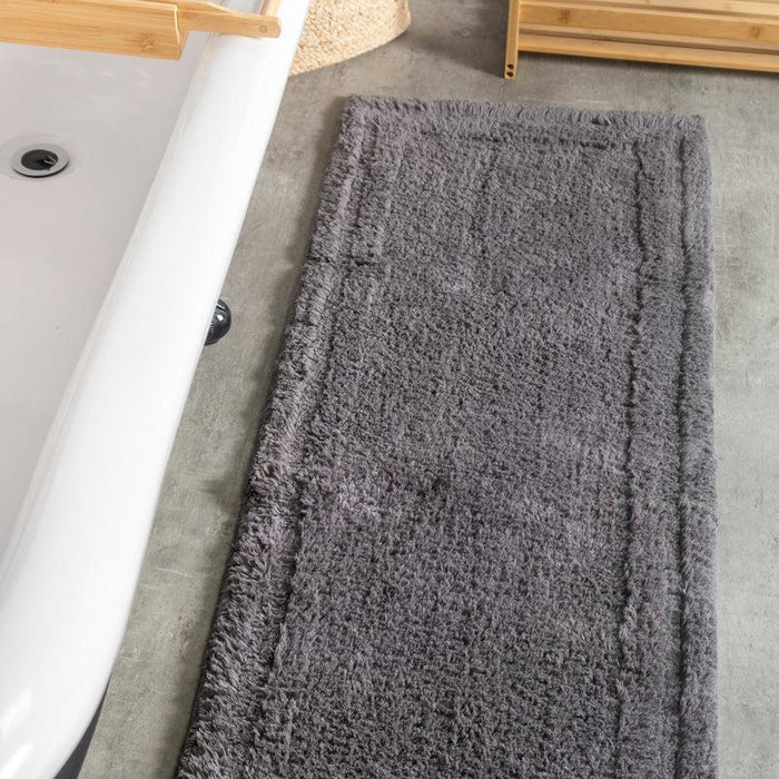 Whisper Soft Luxury Cotton Rug - Steel Grey-BATH MAT