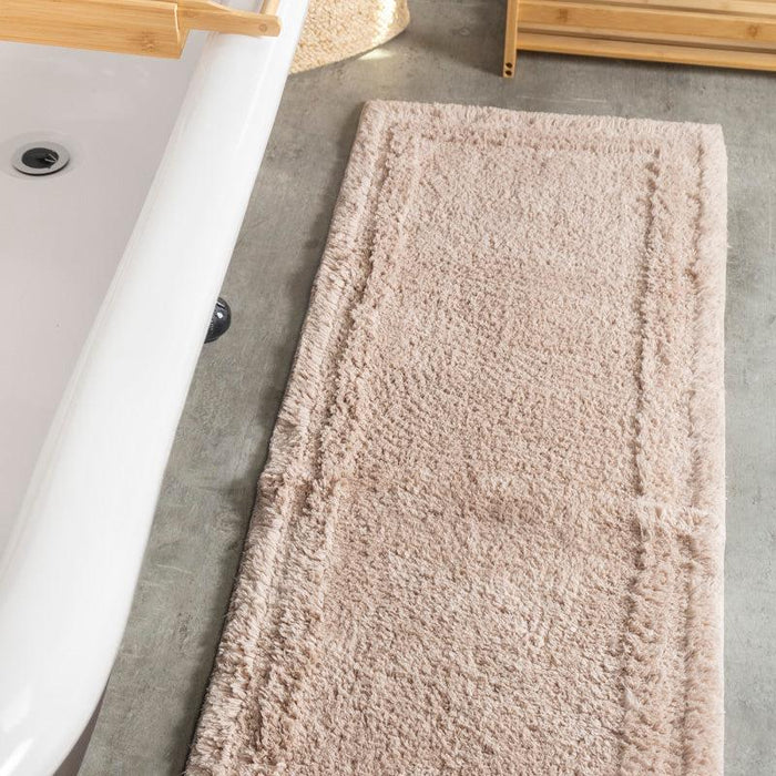 Whisper Soft Luxury Cotton Rug - Taupe-BATH MAT