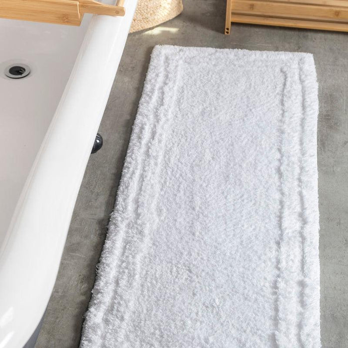 Whisper Soft Luxury Cotton Rug - White-BATH MAT