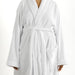 Whisper Soft Microfleece Bathrobe White-Bathrobes