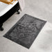 Whisper Soft Non-Slip Cotton Pattern Bath Mat 60x90 - Dark Grey