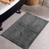 Whisper Soft Non-Slip Cotton Pattern Bath Mat Ash Grey