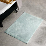 Whisper Soft Non-Slip Cotton Pattern Bath Mat Duck Egg