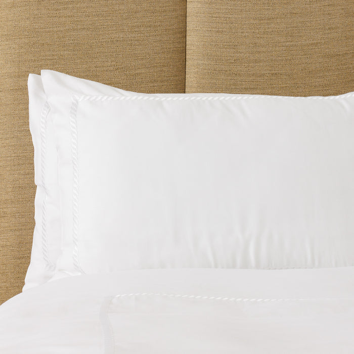 Whisper Soft Serene 400 Thread Count 100% Cotton Embroidered Duvet Cover Set White-Duvet Cover Sets