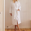 Whisper Soft Toweling Bathrobe White