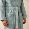 Whisper Soft Waffle Pique Towelling Bathrobe Aquifer
