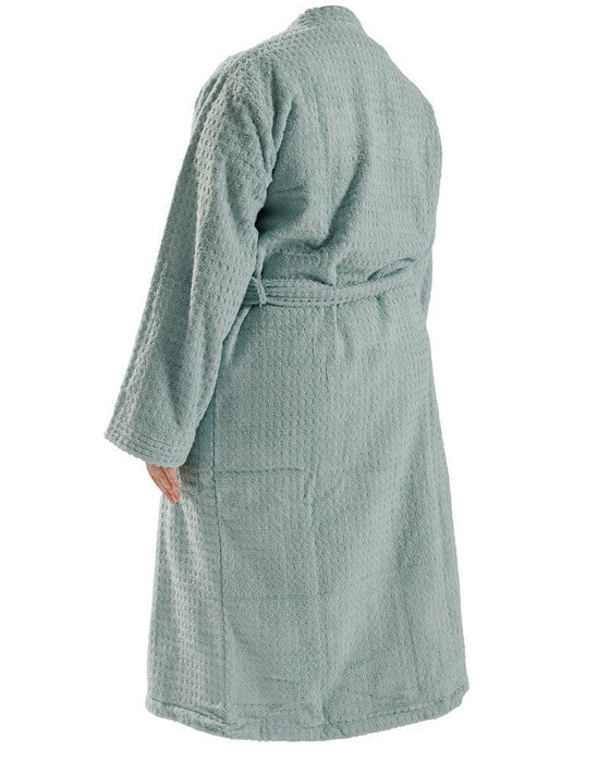 Whisper Soft Waffle Pique Towelling Bathrobe Aquifer-Bathrobes