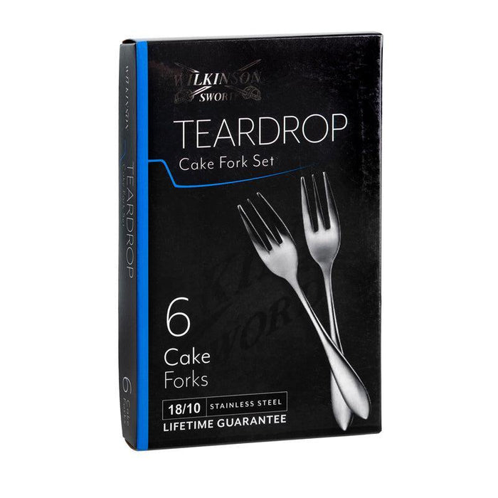 Wilkinson Sword Teardrop Cake Fork Set - 6 Piece-Cutlery