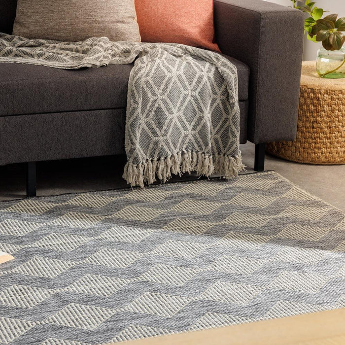 Winter Embrace Indoor and Outdoor Rug Misty Grey-Carpets/Rugs