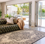 Winter Medallion Indoor and Outdoor Rug Misty Grey