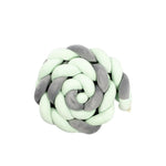 Woven Belt Cot Bumper Grey and Mint