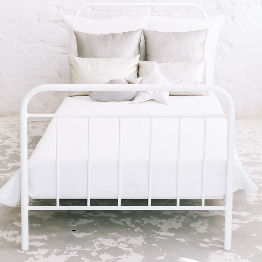 Xen Metal Bed White-Beds & Bed Frames