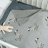 Ziggy Zebra 100% Cotton Jacquard Baby Blanket