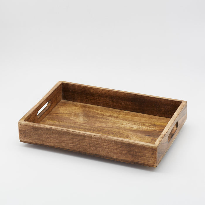 Terra Mango Wood Square Tray with Handles