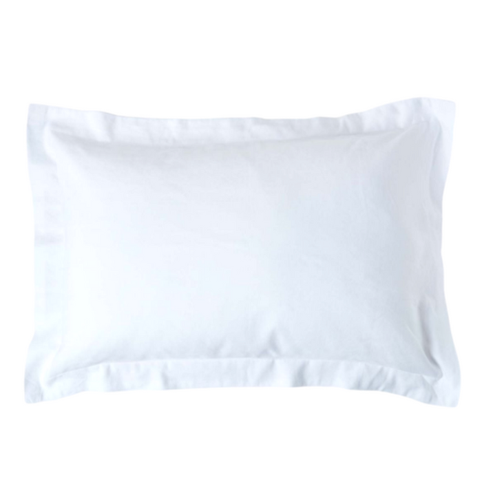 Whisper Soft 500 Thread Count Sateen Egyptian Cotton Oxford Pillowcase - White